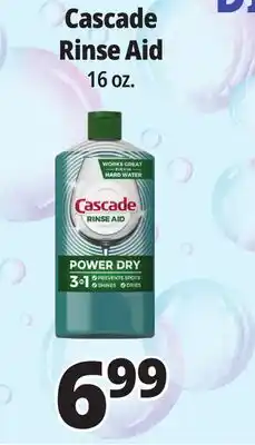 Ocean State Job Lot Cascade Rinse Aid 16 oz offer