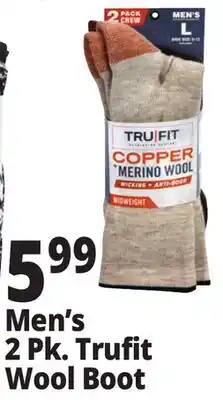 Ocean State Job Lot Men's 2 Pk. Trufit Wool Boot offer