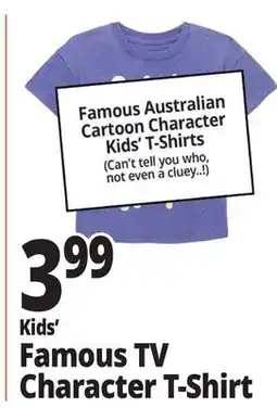 Ocean State Job Lot Kids' Famous TV Character T-Shirt offer