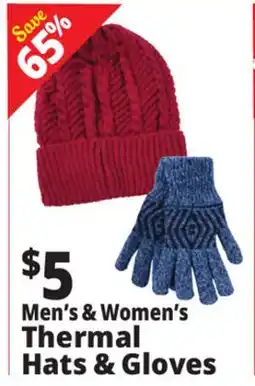 Ocean State Job Lot Men's & Women's Thermal Hats & Gloves offer
