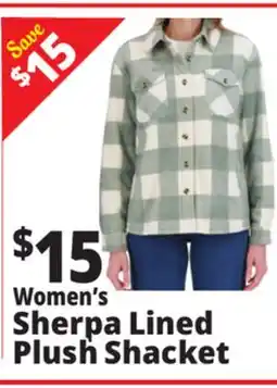 Ocean State Job Lot Women's Sherpa Lined Plush Shacket offer
