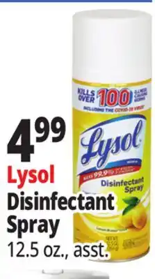 Ocean State Job Lot Lysol Disinfectant Spray Lemon Breeze Scent 12.5 oz offer