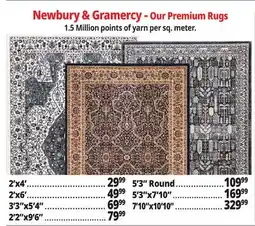 Ocean State Job Lot Newbury & Gramercy Rugs offer