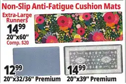 Ocean State Job Lot Non-Slip Anti-Fatigue Cushion Mats offer