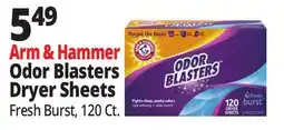 Ocean State Job Lot Arm & Hammer Odor Blasters Dryer Sheets offer