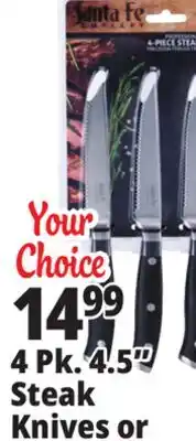Ocean State Job Lot Santa Fe Professional Grade Steak Knife Set 4 Piece offer