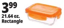 Ocean State Job Lot Home Living Rectangle Glass Food Storage Container Orange 21.64 oz offer
