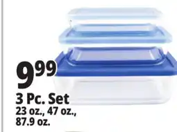 Ocean State Job Lot Superior Gourmet Rectangle Glass Container Set with Lids 3 Piece offer
