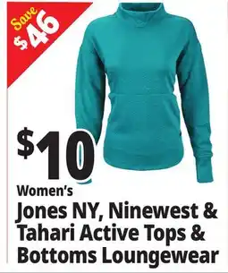 Ocean State Job Lot Women's Jones NY Ninewest & Tahari Active Loungewear Tops offer