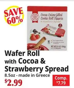 Ocean State Job Lot Wafer roll with cocoa & strawberry spread offer