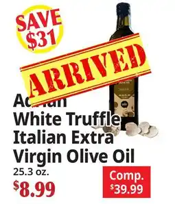 Ocean State Job Lot Adrian White Truffle Italian Extra Virgin Olive Oil offer
