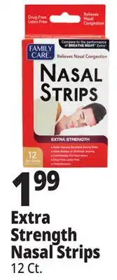 Ocean State Job Lot Family Care Extra Strength Nasal Strips 12 Count offer