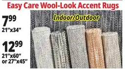 Ocean State Job Lot Easy Care Wool-Look Accent Rugs offer