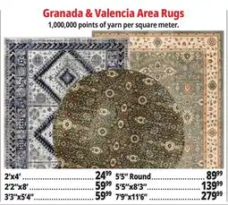 Ocean State Job Lot Granda & Valencia Rugs offer
