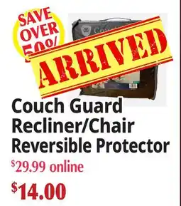 Ocean State Job Lot Couch Guard Recliner/Chair Reversible Protector offer