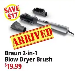 Ocean State Job Lot 2-in-1 Blow Dryer Brush offer