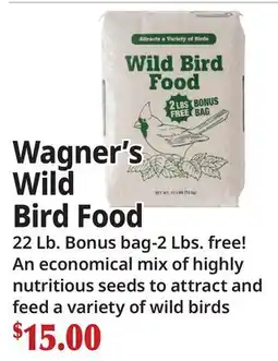 Ocean State Job Lot Wagner's Wild Bird Food offer