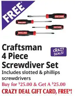 Ocean State Job Lot 4 Piece Screwdriver Set offer