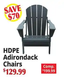 Ocean State Job Lot HDPE Adirondack Chairs offer
