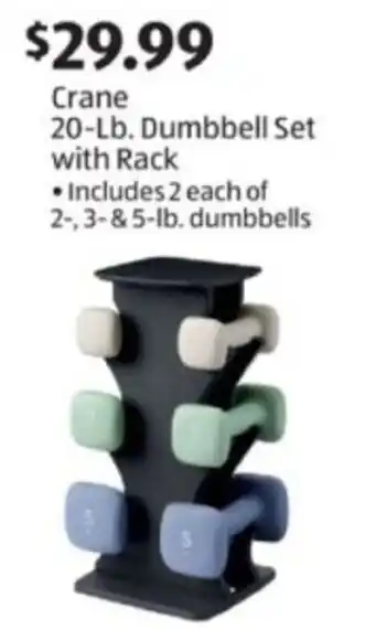 Crane Dumbbell Set with Rack