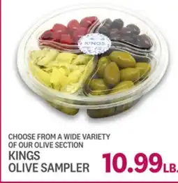 Kings Food Markets KINGS OLIVE SAMPLER offer