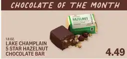 Kings Food Markets LAKE CHAMPLAIN 5 STAR HAZELNUT CHOCOLATE BAR offer