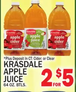 C Town KRASDALE APPLE JUICE offer