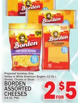 C Town BORDEN ASSORTED CHEESES 6-8 OZ. PKG offer