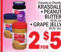 C Town KRASDALE PEANUT BUTTER, 16 Oz. Jar offer