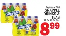 C Town SNAPPLE DRINKS & TEAS offer