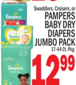 C Town PAMPERS BABY DRY DIAPERS JUMBO PACK offer