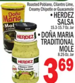 C Town HERDEZ SALSA 15.3-15.7 Oz. Jar DOÑA MARIA TRADITIONAL MOLE 8.25 Oz. Jar offer