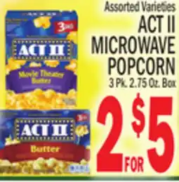 C Town ACT II MICROWAVE POPCORN offer