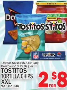 C Town TOSTITOS TORTILLA CHIPS XXL 9-13 OZ BAG offer