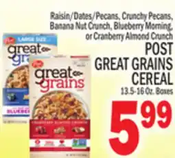 C Town POST GREAT GRAINS CEREAL offer