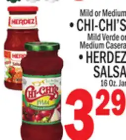 C Town Mild or Medium CHI-CHI'S Mild Verde or Medium Casera HERDEZ SALSA offer