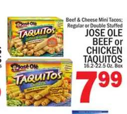 C Town JOSE OLE BEEF or CHICKEN TAQUITOS offer