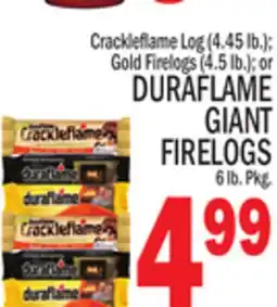 C Town DURAFLAME GIANT FIRELOGS 6 lb. Pkg offer