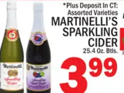 C Town MARTINELLI'S SPARKLING CIDER offer