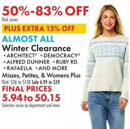 Boscov's Winter Clearance offer