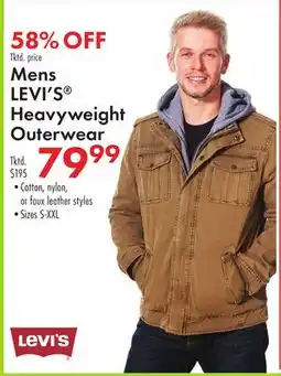 Boscov's Mens LEVI'S Heavyweight Outerwear offer