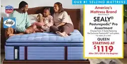 Boscov's SEALY Posturepedic Pro Assortment offer