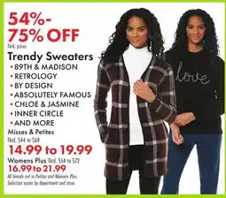Boscov's Trendy Sweaters offer