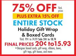 Boscov's Holiday Gift Wrap & Boxed Cards offer