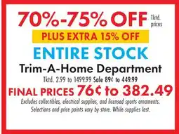 Boscov's Trim-A-Home Department offer