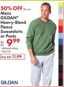 Boscov's Mens GILDAN Heavy-Blend Fleece Sweatshirts or Pants offer