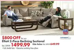 Boscov's Elliott 2-Piece Reclining Sectional offer