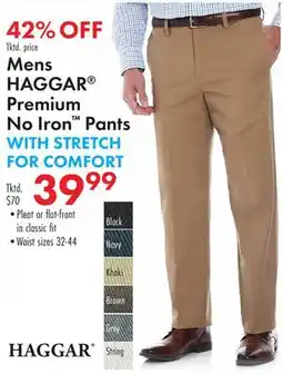 Boscov's Mens HAGGAR Premium No Iron Pants offer