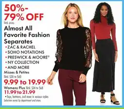 Boscov's Almost All Favorite Fashion Separates offer