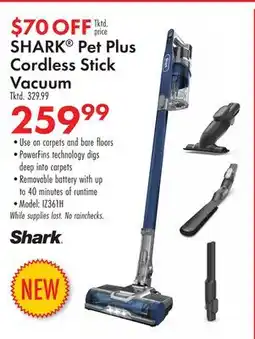 Boscov's SHARK Pet Plus Cordless Stick Vacuum offer